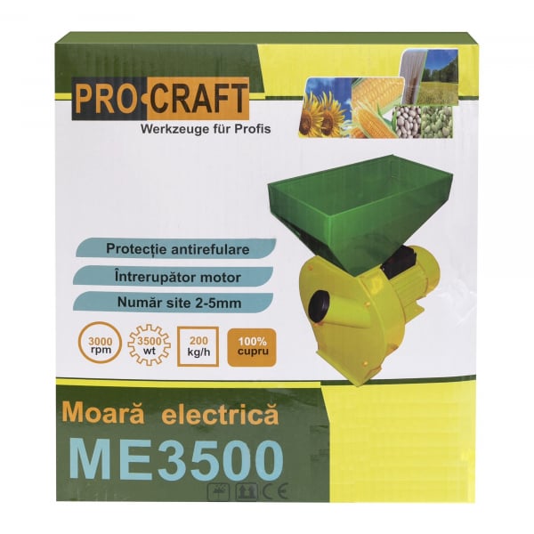 Moara Electrica ProCraft, 3.5 kW, 3000 rpm, 3 site interschimbabile, briceag buzunar cadou [5]