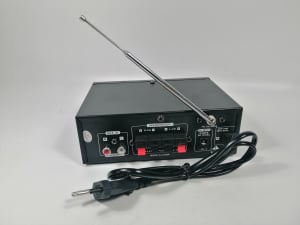 Amplificator bluetooth digital, tip Statie, 2 x 30 W, intrari USB-SD, doua intrari microfon [6]