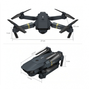 Drona micro pliabila, camera 720p, wi-fi, 2.4 gHz, neagra [3]