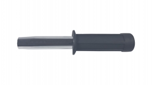 Set baston telescopic flexibil argintiu, maner cauciuc, 47 cm + box negru model nou [2]