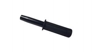 Set baston telescopic flexibil negru maner tip tonfa 47 cm + box argintiu 1 cm grosime [4]