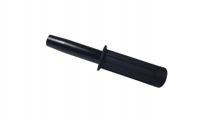 Set baston telescopic flexibil negru maner tip tonfa 47 cm + box argintiu 0,5 cm grosime [4]