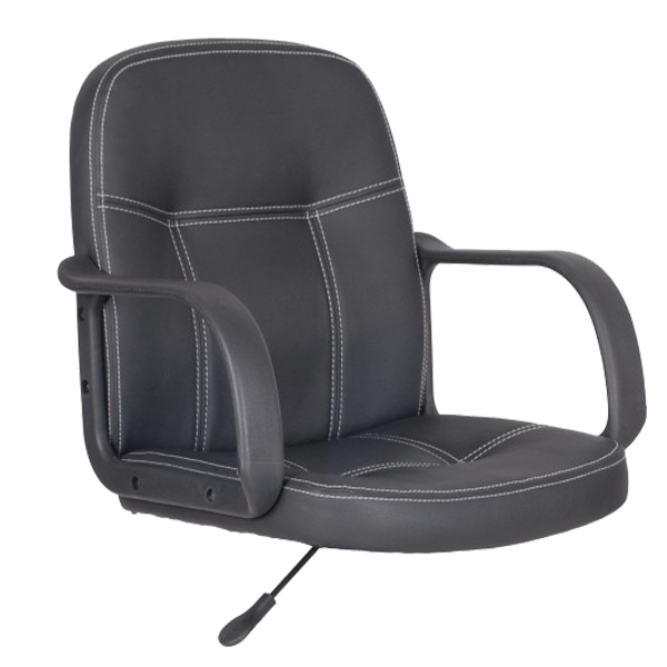 Ansamblu scaun de birou, IdeallStore, piele ecologica, negru [1]
