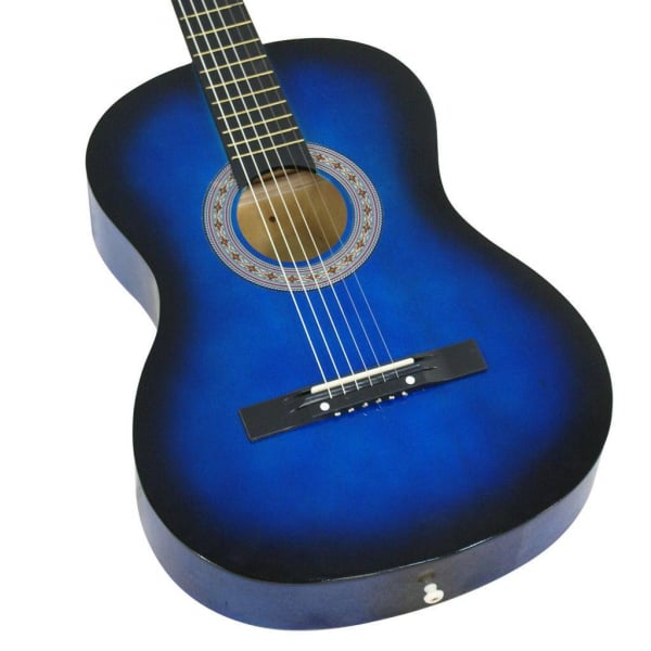 Chitara clasica din lemn 95 cm, albastru marin [3]