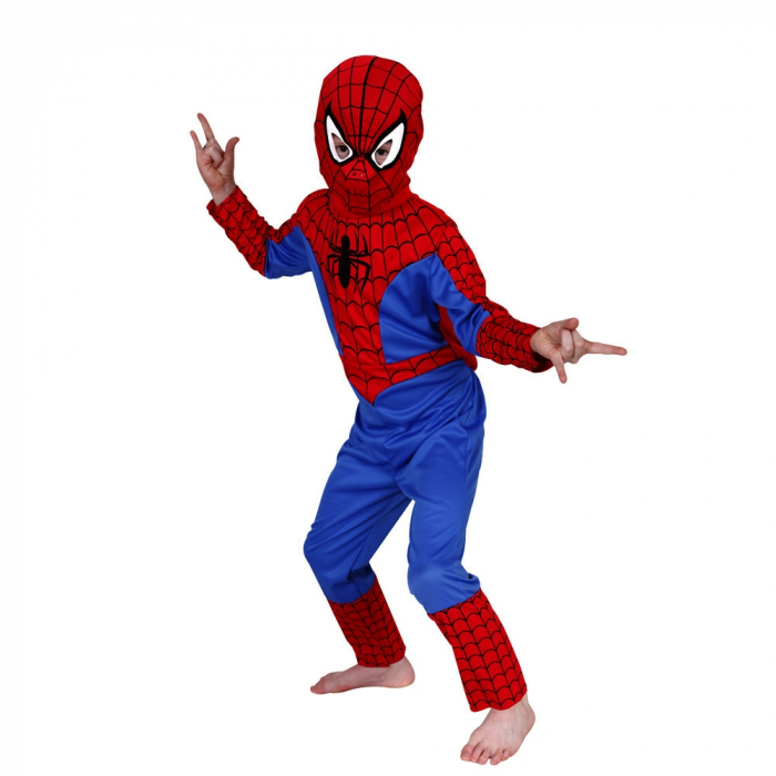 Set costum Spiderman clasic si doua lansatoare cu ventuze [4]