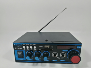 Amplificator bluetooth digital, tip Statie, 2 x 30 W, intrari USB-SD, doua intrari microfon [2]