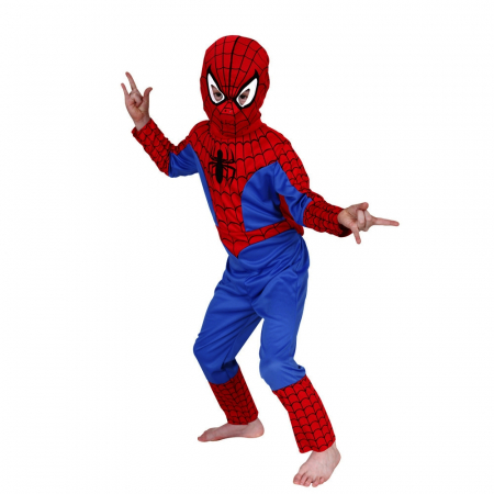 Set costum Spiderman clasic si doua lansatoare cu ventuze [3]