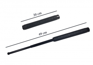 Set baston telescopic Police, 49 cm +  box negru 0.5 cm grosime [4]