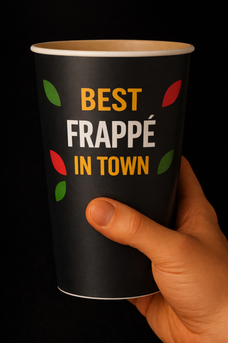 Pahare carton personalizate de la 5.000 buc., calitate superioara, finisaj MAT, PRET MAI MIC, livrare 5-9 zile lucratoare [7]