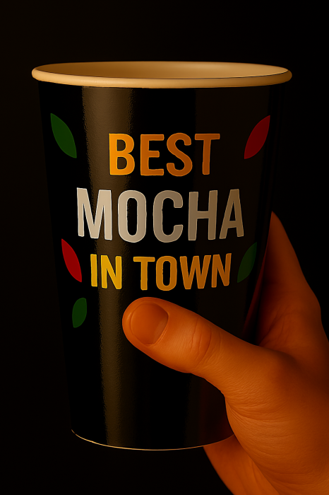 Pahare carton personalizate de la 5.000 buc., calitate superioara, finisaj MAT, PRET MAI MIC, livrare 5-9 zile lucratoare [5]