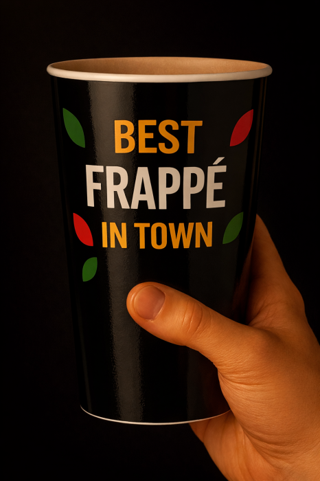 Pahare carton personalizate de la 500 buc., PREMIUM, finisaj lucios, livrare rapida. [13]