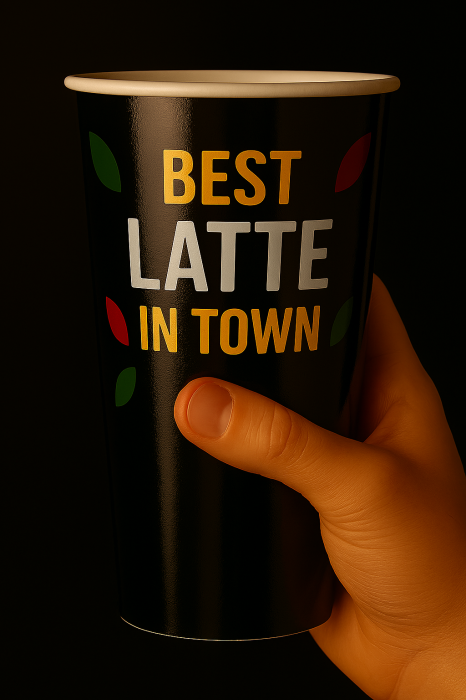 Pahare carton personalizate de la 500 buc., PREMIUM, finisaj lucios, livrare rapida. [7]