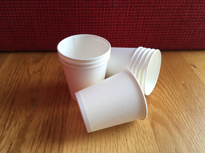 4Oz white cardboard glass [2]