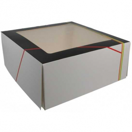 CAKE BOX - Cake box, thick white cardboard, 440 x 300 x 120 mm