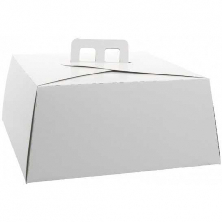 CAKE BOX - Cake box, thick white cardboard, 300 x 300 x 130 mm