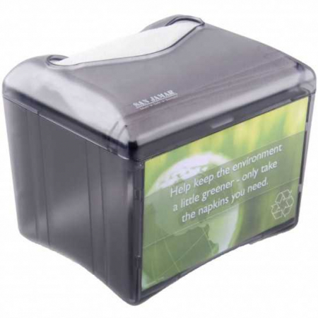 NAPKINS DISPENSER - Napkin dispenser, 85x120 mm, black plastic