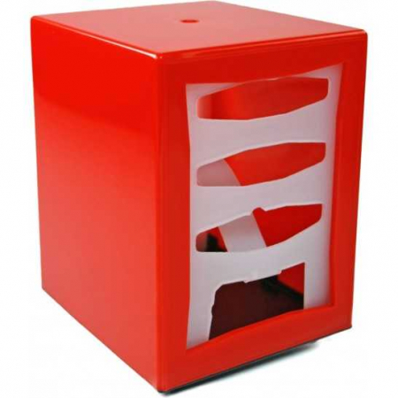 NAPKINS DISPENSER - Napkin dispenser, 85x120 mm, red plastic
