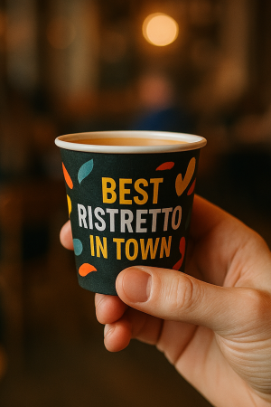 Pahare carton personalizate - Pahare carton personalizate de la 5.000 buc., calitate superioara, finisaj MAT, PRET MAI MIC, livrare 5-9 zile lucratoare