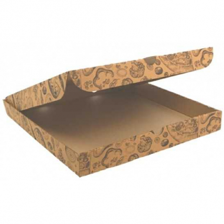CUTII PIZZA KRAFT NATUR - Cutii PIZZA patrate KRAFT