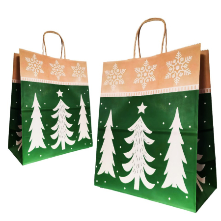 CHRISTMAS GIFT BAGS - Natural KRAFT paper bags