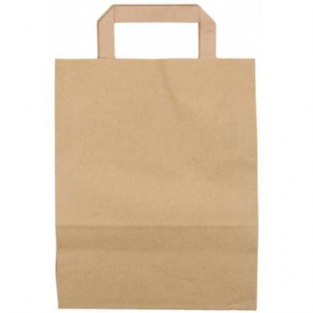 PAPER BAGS WITH HANDLE - Natural KRAFT paper bags