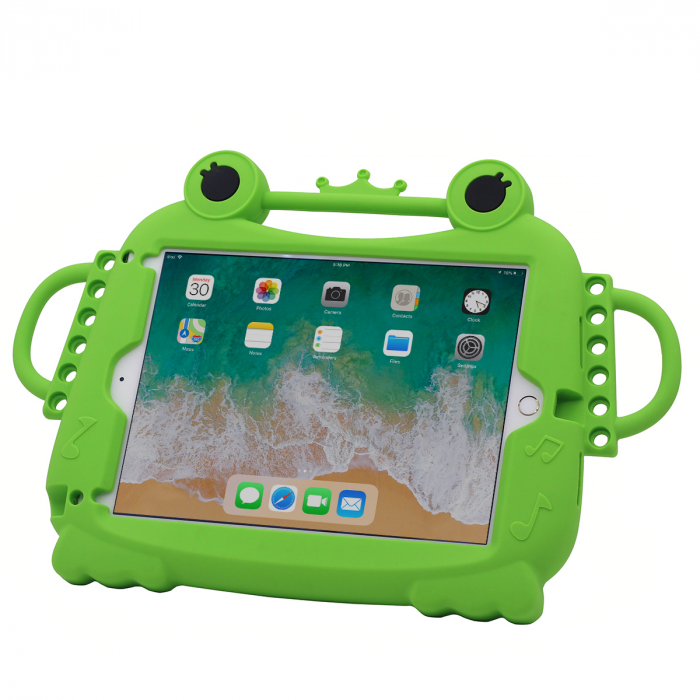 Husa protectie tableta pentru copii, silicon, 7.9"-8.3" compatibila cu iPad mini1, iPad mini2, iPad mini3, iPad mini4, iPad mini 5, protectie antisoc rezistenta la lovituri, acces la toate porturile [2]