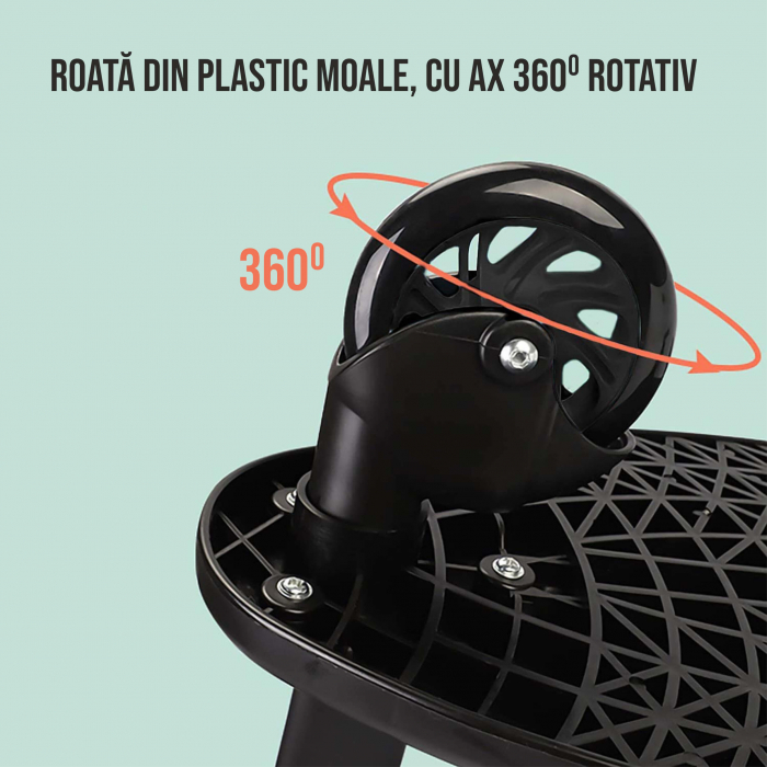 Adaptor de carucior pentru al doilea copil, 3-7 ani, remorca carucior, platforma pentru al doilea copil, 1 roata, capacitate 25 kg, negru [8]