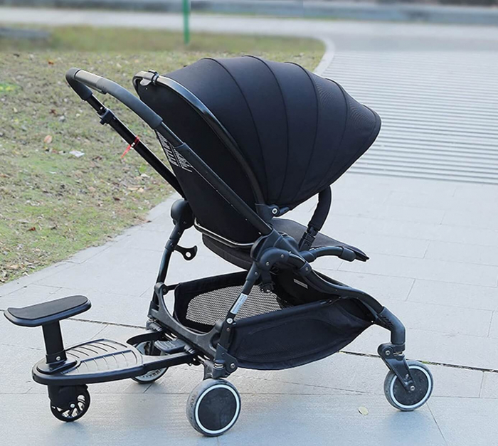 Adaptor de carucior pentru al doilea copil, 3-7 ani, remorca carucior, platforma pentru al doilea copil, 1 roata, capacitate 25 kg, negru [9]