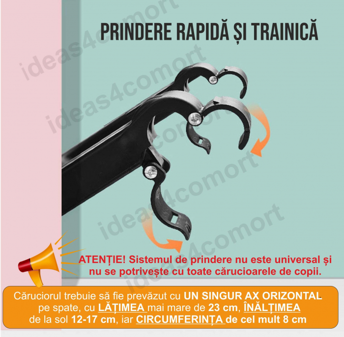 Adaptor de carucior pentru al doilea copil, 3-7 ani, remorca carucior, platforma pentru al doilea copil, 1 roata, capacitate 25 kg, negru [6]