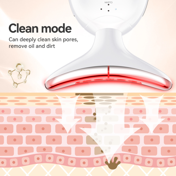 Aparat masaj facial multifunctional 7 in 1, ingrijire fata/gat, reincarcabil USB, reduce ridurile, 3 moduri masaj, lifting facial anti-aging, vibratii, lifting, terapie cu lumina LED 7 culori [9]