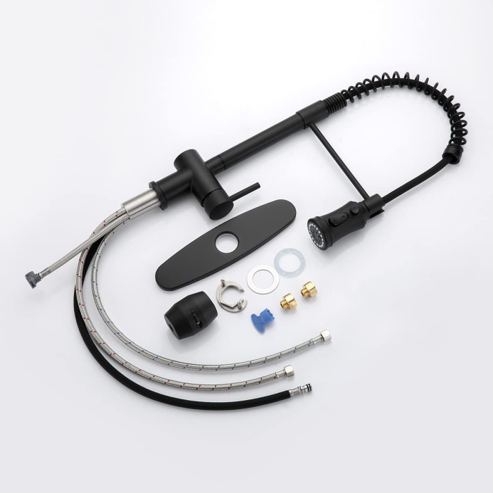 Baterie bucatarie din inox, robinet chiuveta cu pipa extractibila, rotativ 360°, monocomanda, otel inoxidanil, 2 moduri de jet, potrivita pentru bucatarie, bar [3]