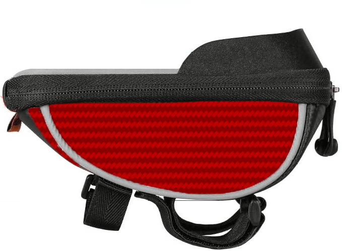 Borseta bicicleta impermeabila cu husa pentru telefon, neagra [4]