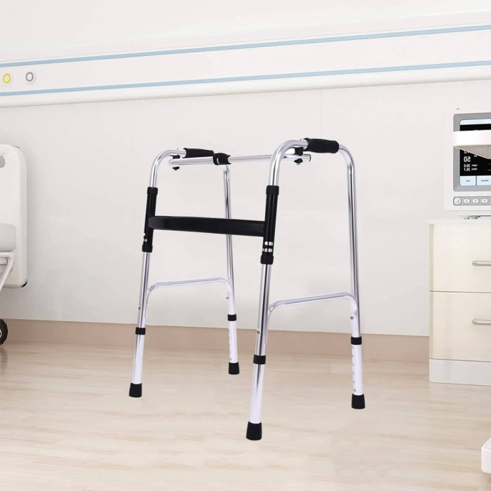 Cadru de mers pliabil, walker ortopedic reglabil pe inaltime, functie pasitor, cadru recuperare medicala din aluminiu, pliere rapida, antialunecare, suport pana la 100 kg [6]