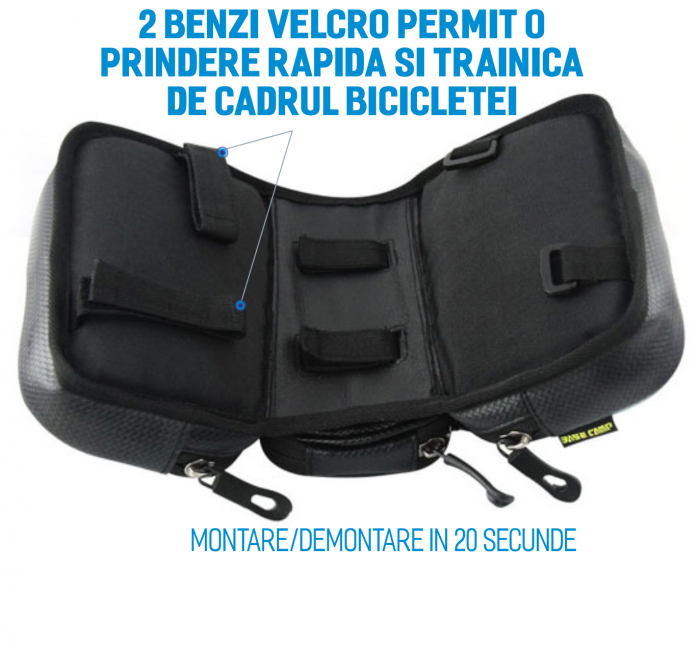 Geanta dubla bicicleta cadru, verde [2]