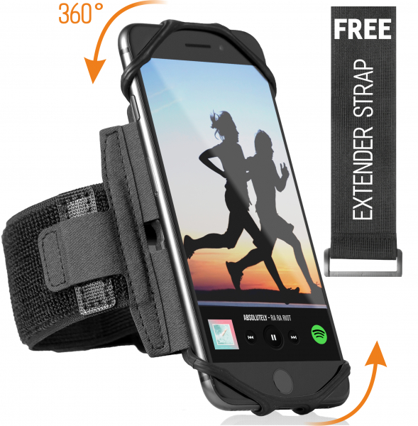 Husa Banderola pentru brat / mana cu 360° rotire si cu acces usor la ecran, pentru alergat, sala, bicicleta, drumetii, Negru [3]