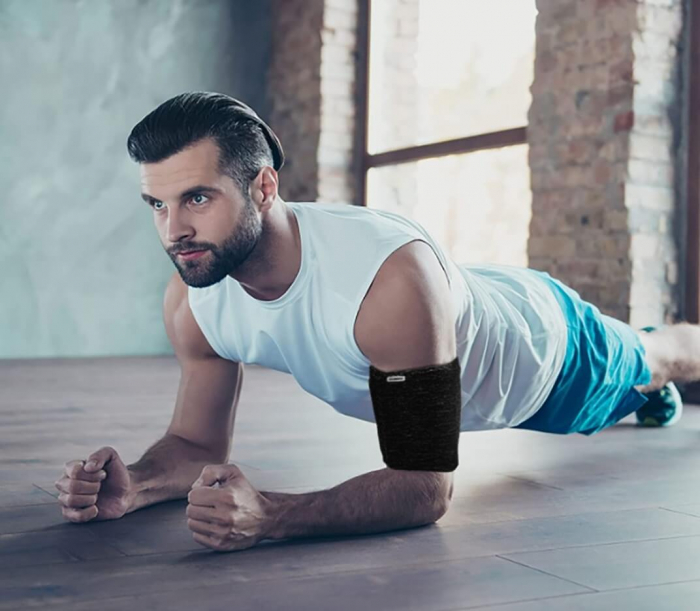 Husa banderola telefon pentru brat/mana alergat, sala, plimbari, yoga, jogging, ideas4comfort, marimi S, M, L, negru [11]