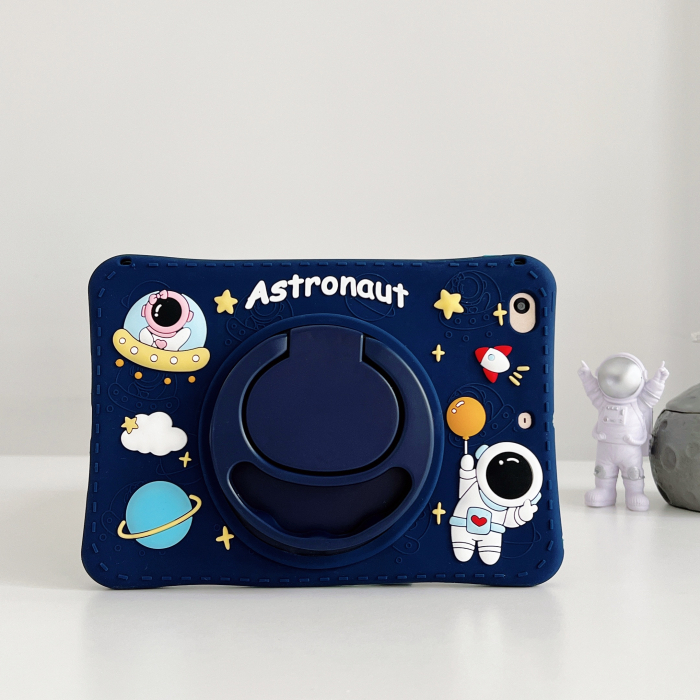 Husa tableta Samsung Galaxy Tab A8 10.5, Samsung A8 M-X200/X205/X207, Samsung Galaxy Tab S6, Samsung Galaxy Tab S5e, Samsung Galaxy Tab S6 Lite, cu inel suport si banda-snur, silicon, Astronaut [6]