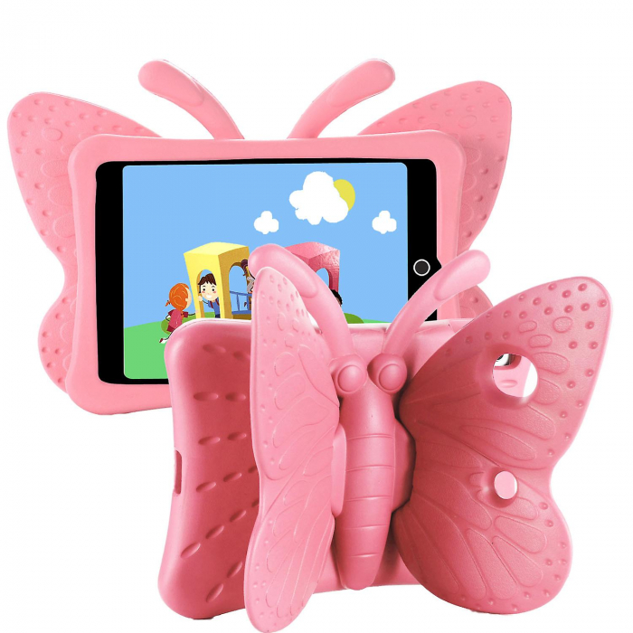 Husa protectie tableta pentru copii, burete, compatibil cu Samsung Tab A T290 (2019) 8" (210 x 127 mm), acces la toate porturile, Ideas4Comfort, Buburuza, Fluture [8]