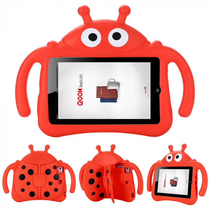 Husa protectie tableta pentru copii, burete, compatibil cu Samsung Tab A T290 (2019) 8" (210 x 127 mm), acces la toate porturile, Ideas4Comfort, Buburuza, Fluture [4]