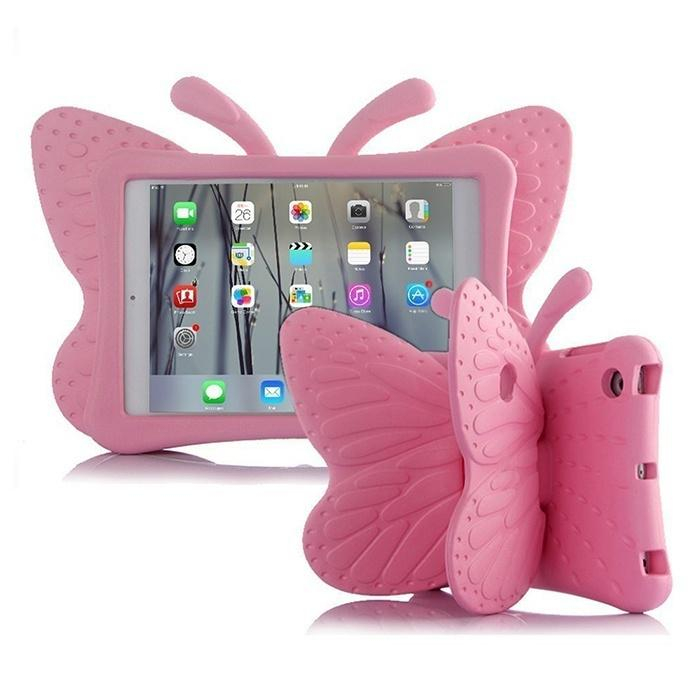 Husa protectie tableta pentru copii, burete, compatibil cu Samsung Tab A T290 (2019) 8" (210 x 127 mm), acces la toate porturile, Ideas4Comfort, Buburuza, Fluture [6]