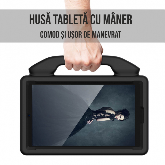 Husa protectie tableta pentru copii compatibila cu Samsung Tab A8 X200 10.5 inch si TAB A7 T500 10.4 inch, Ideas4Comfort, protectie burete antisoc rezistenta la lovituri (4 culori) [2]