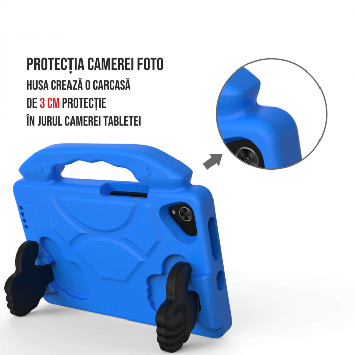 Husa protectie tableta pentru copii compatibila cu Samsung Tab A7 Lite 8.7 inch (T220, T225), Tab A T290, T29 2019 8.0 inch, Ideas4Comfort, protectie silicon antisoc rezistenta la lovituri [4]