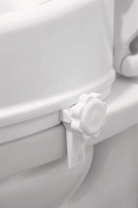 Inaltator WC universal cu capac, inaltime 15 cm, sistem de prindere reglabil, sarcina maxima 200 kg, usor de instalat si curatat, alb [6]