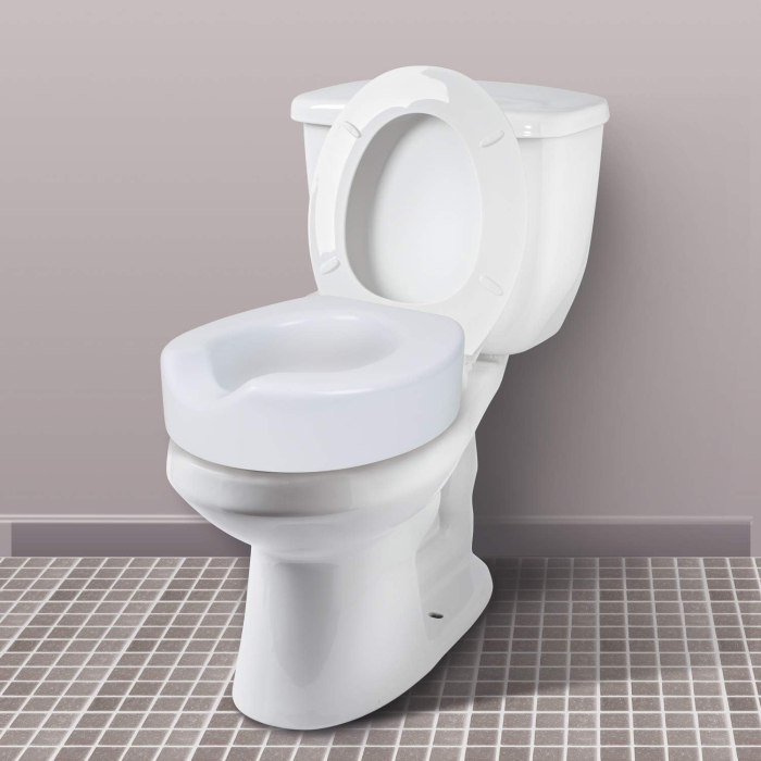 Inaltator WC universal cu capac, inaltime 15 cm, sistem de prindere reglabil, sarcina maxima 200 kg, usor de instalat si curatat, alb [8]