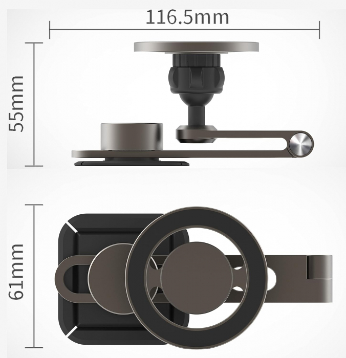 Suport telefon pentru Tesla Model S, Model 3, Model X si Model Y, cu prindere in partea verso a ecranului tactil, compatibil cu iPhone si Android, RESIGILAT [2]
