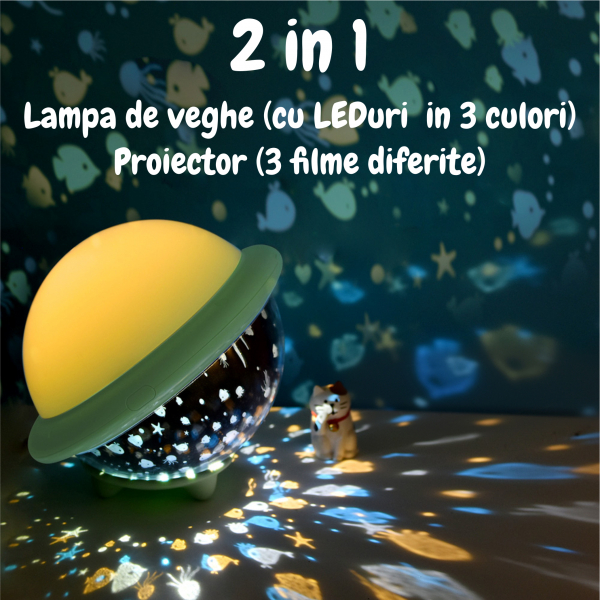 Lampa de veghe OZN, alb [7]