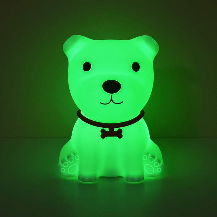 Lampa de veghe copii LED catelus silicon BPA free 7 culori USB [7]