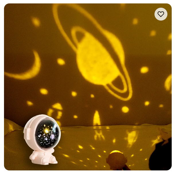 Lampa proiector portabila pentru copii, cu LED si melodii, Ideas4Comfort, 3 culori lumina reglabila, 3 filme de proiectie, reincarcabila USB, Astronaut, roz [7]
