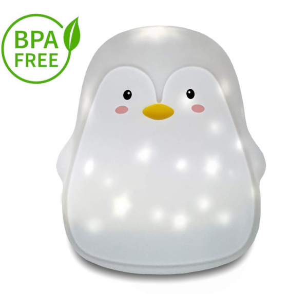 Lampa de veghe portabila Pinguin, LED 3 culori, incarcare USB, reglabila. [1]