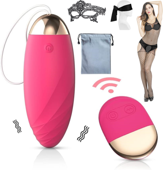 Mini vibrator Erotic Bullet 8 cm din silicon medicinal, cu 10 moduri de vibratii, reincarcabil USB, rezistent la apa, jucarie sexuala femei, cupluri, cu masca dantelata, panglica de ochi, lenjerie [1]